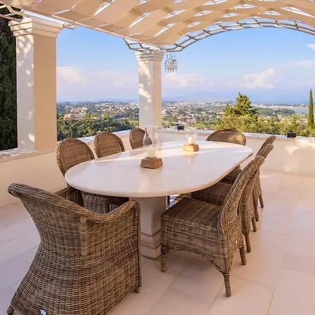 Paleopetres La Chataigne - Private Pool - Sea Views - Corfu Town - Βίλα Kastanéa